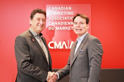 John Wiltshire, President and CEO of the CMA and Alan Depencier, Chief Marketing Officer, Personal and Commercial Banking and Insurance at RBC (CNW Group/Canadian Marketing Association)