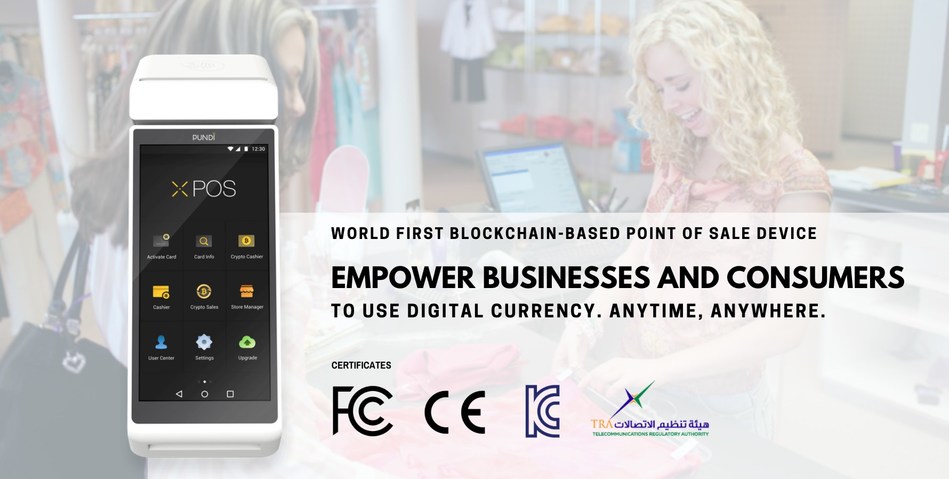 Developed by Pundi X, first blockchain-based wireless Point-of-Sales smart device receives FCC, CE, TRA, and KC certifications