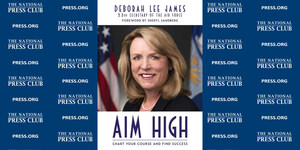 Former Secretary of the U.S. Air Force Deborah Lee James to share new book "Aim High" at National Press Club Headliners Book event, May 30