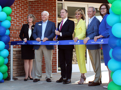 Delta Community McDonough Branch Manager Tracey Hood; Henry County Chamber of Commerce President David Gill; Delta Community CEO Hank Halter; Delta Community Board Member Allison Ausband; Delta Community CFO Jay Gratwick; Delta Community SVP Pam Davis.