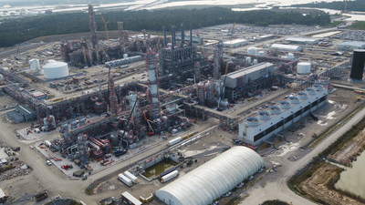 Aerial view of the new production facility.