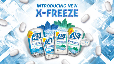 Tic Tac X-Freeze is Tic Tac's newest release and most intense mint. It's 50% larger than the original Tic Tac product and is sugar free with cooling crystals that deliver a more long-lasting burst of refreshment.