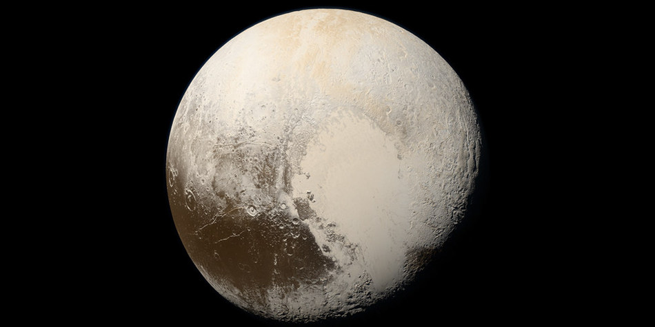 Natural color images of Pluto taken by NASA's New Horizons spacecraft in 2015. Source: NASA/Johns Hopkins University Applied Physics Laboratory/Southwest Research Institute/Alex Parker