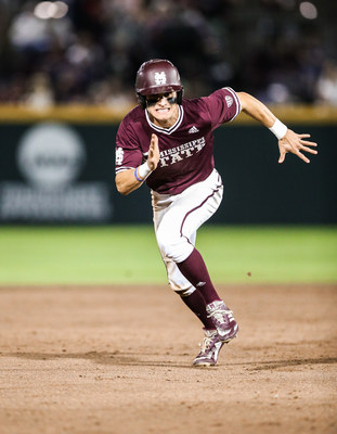 Mississippi State outfielder Jake Mangum, one of the best players in the history of college baseball and a tough, gritty competitor who became the Southeastern Conference’s (SEC) all-time hits leader earlier this year, won the C Spire Ferriss Trophy Monday as the Magnolia state’s best college baseball player. With his selection, Mangum becomes the first player in the award's 16-year history to win the trophy twice - photo courtesy of Mississippi State Athletics