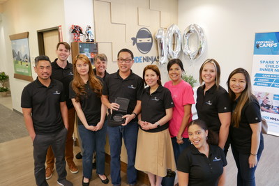 Wendy and James Nguyen, the owners of Code Ninjas in Spring, Texas celebrate their grand opening, marking Code Ninjas' milestone 100th franchise location.