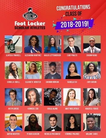 Congratulations to the 2018 - 2019 Foot Locker Scholar Athletes!