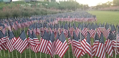 University of Phoenix flag-planting tribute