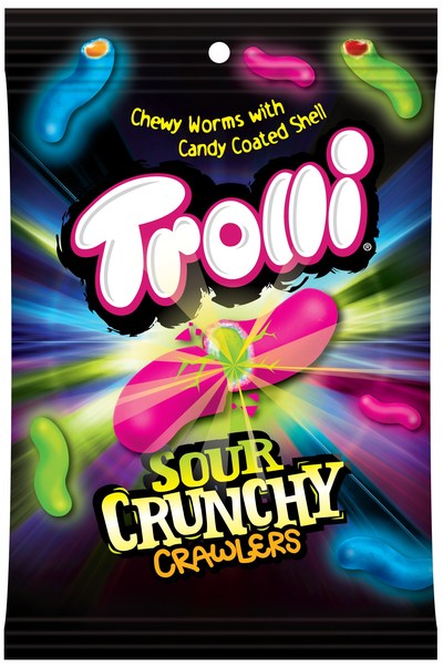 Sour Brite Crunchy Crawlers is Trolli’s latest innovation and features a dual-textural spin on Trolli’s classic sour gummy worm that delivers a thin, crunchy shell and a chewy, fruity center. It will be available in December 2019.