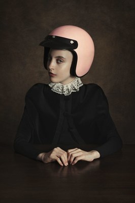 Romina Ressia: Girl wearing a Helmet