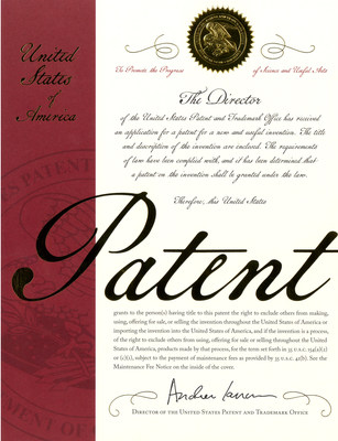 Patent certificate (PRNewsfoto/Regen Lab SA)