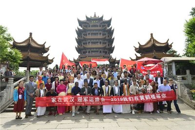 91 foreign volunteers from 38 countries compete to be urban narrators at Yellow Crane Tower on May 18