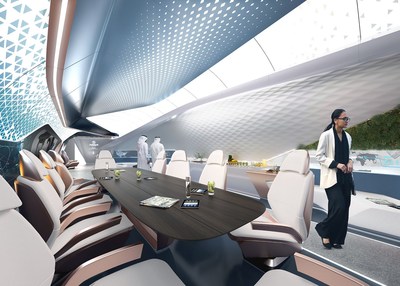 The aircraft cabin of the future according to Pininfarina (PRNewsfoto/Pininfarina)