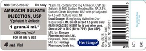 Heritage Pharmaceuticals Inc. Issues Voluntary Nationwide Recall of Amikacin Sulfate Injection, USP 1gm/4 mL (250mg/mL) and Prochlorperazine Edisylate Injection, USP 10mg/2mL (5mg/mL) as a result of a sterility test failure