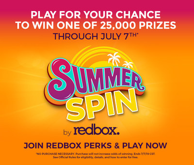 Redbox, America's destination for new-release movies and games, announced today that Summer Spin is back through July 7 offering more than 25,000 prizes.