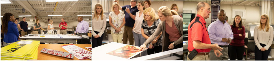 Participants learn printing techniques at The University of Alabama’s Print Camp.