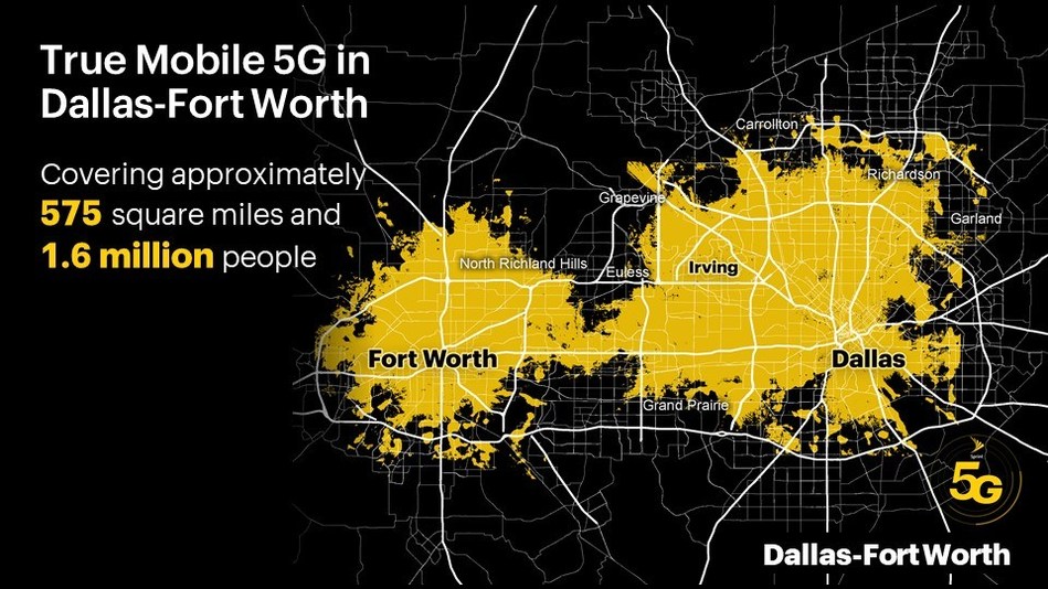 The next generation of wireless service is here, covering approximately 575 square miles and 1.6 million people across the greater Dallas-Fort Worth area
