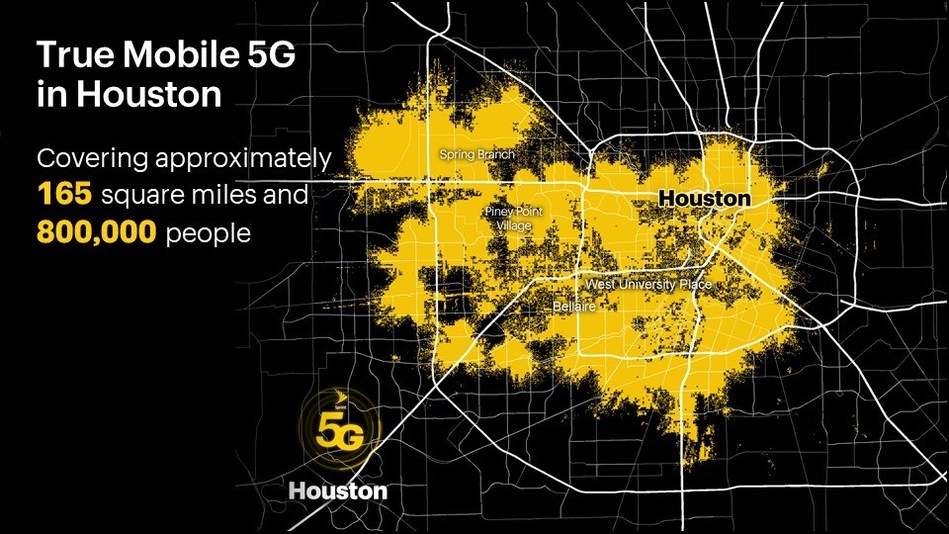 The next generation of wireless service is here, covering approximately 165 square miles and 800,000 people across Houston