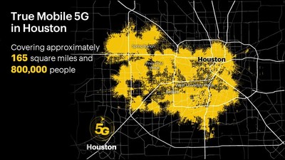 La próxima generación de servicio inalámbrico ya está aquí; cubre aproximadamente 165 millas cuadradas y llega a 800,000 personas en todo Houston.