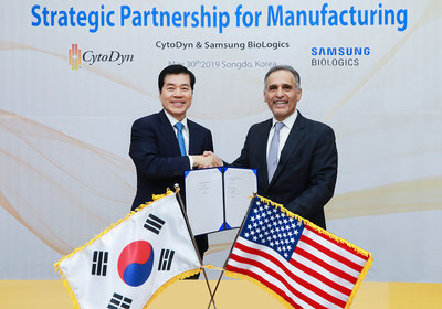 Dr. Tae Han Kim, CEO of Samsung BioLogics and Dr. Nader Pourhassan, CEO of CytoDyn