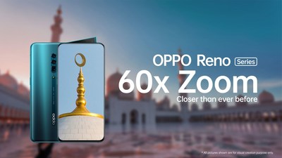 OPPO Reno 60x Zoom (PRNewsfoto/OPPO MEA) OPPO Reno 60x Zoom (PRNewsfoto/OPPO MEA)