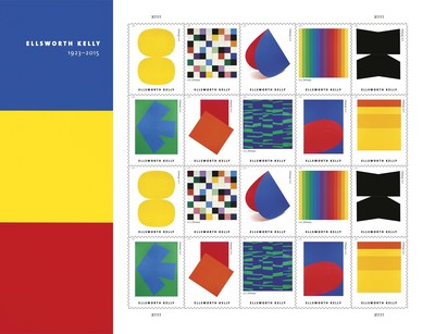 Famous Artist Ellsworth Kelly gets work on Stamps.