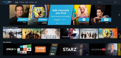 Prime Video Channels for Canada - Add channels you love. Watch anywhere. Cancel anytime. (CNW Group/Amazon Canada)