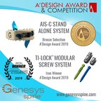 AIS-C Stand Alone System and TiLock Modular Screw System both winners of A' Design Awards 2019