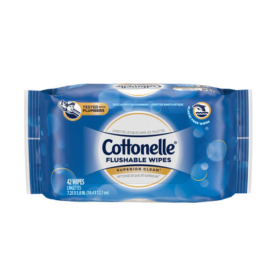 Cottonelle® FreshCare™ Flushable Wipes are designed for toilets and tested with plumbers, so you can rest assured they are sewer and septic safe, and immediately start to break down after flushing. Additionally, they’re plastic-free and made of fibers that are 100% biodegradable.