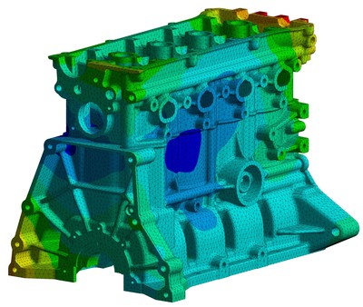 Natural frequency study of engine block in ANSYS Mechanical