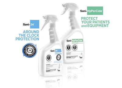 Sani-24 and Sani-HyPerCide Germicidal Sprays (PRNewsfoto/PDI Healthcare)