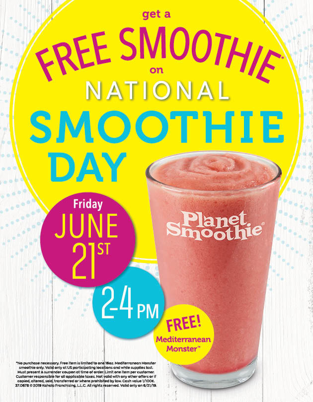 Celebrate National Smoothie Day with a FREE Smoothie