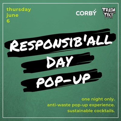 Corby marks 9th annual Responsib’All Day by launching Canada’s first nation-wide sustainability pop-up bar (CNW Group/Corby Spirit and Wine Communications)