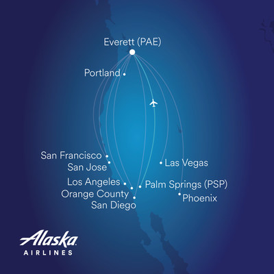 Palm Springs becomes the ninth destination served by Alaska Airlines at Paine Field in Everett.