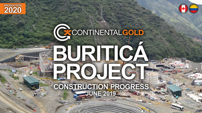 Construction Progress at Buritica (CNW Group/Continental Gold Inc.)