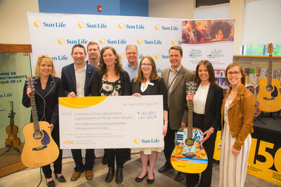 Sun Life and Catherine MacLellan launch the Sun Life Musical Instrument Lending Library program at the PEI Public Library Service. (CNW Group/Sun Life Financial Inc.)