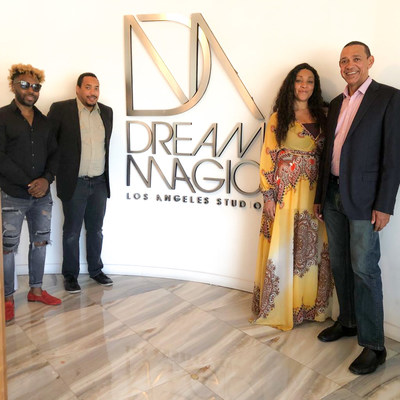 Dream Magic Studios Dream Team: L-R (Jesse Combs, Jonathan Murray-Bruce, Davina Douthard, and Senator Ben Murray-Bruce)