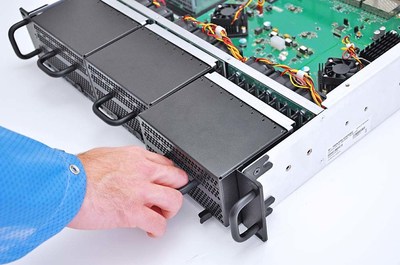 Rugged 2U JBOD Server with 24 U.2 NVMe SSDs and 27GB/s read and write speeds between drives and host board.