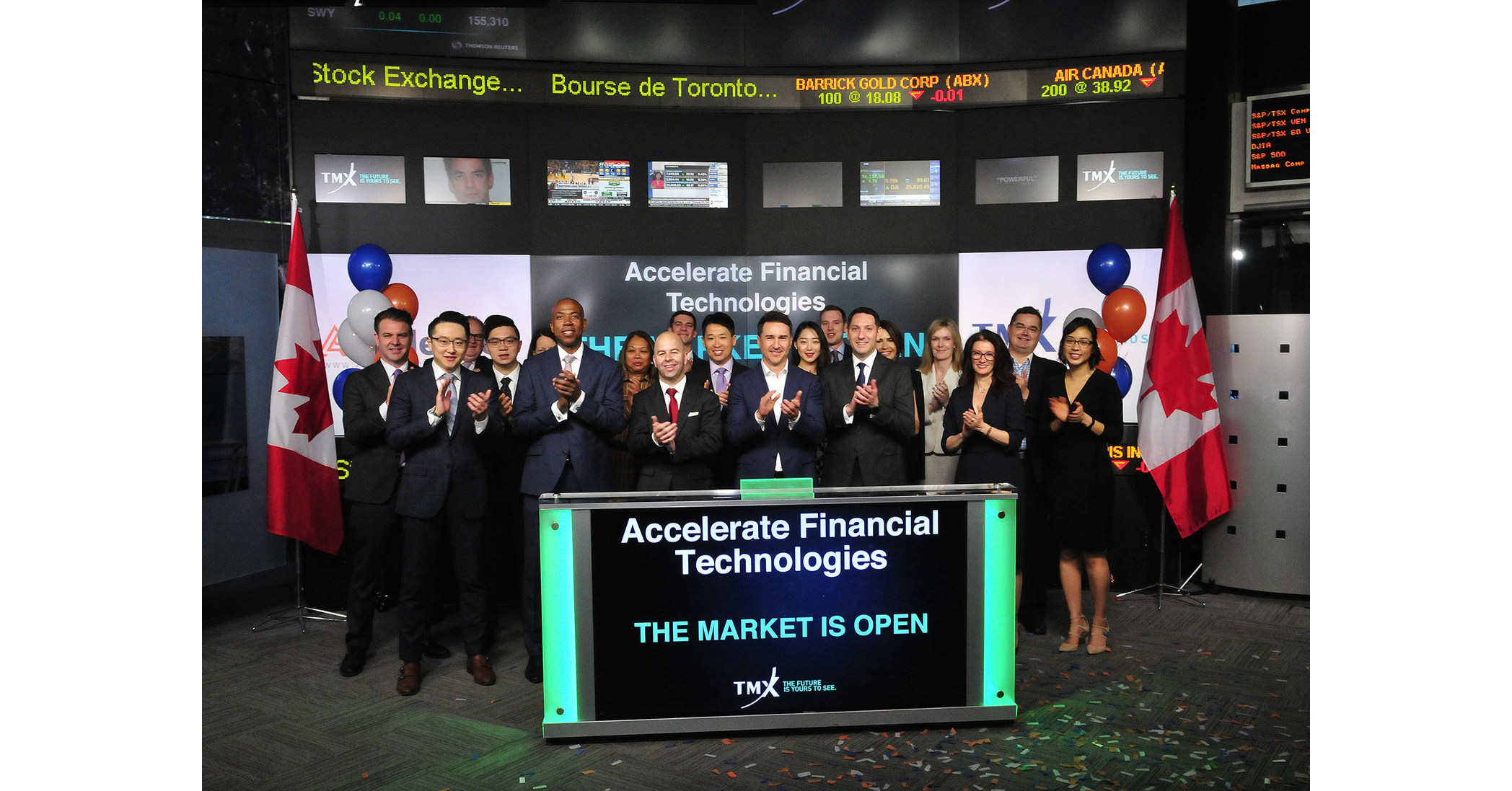 Accelerate Financial Technologies Inc. Opens the Market