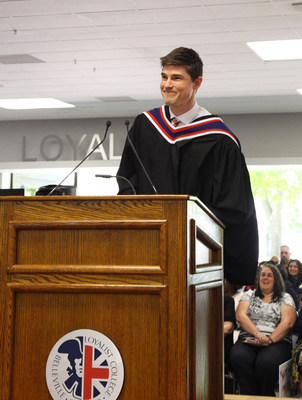 Loyalist College's highest academic honour was conferred upon CBC Meteorologist Ryan Snoddon during the College's 52nd Annual Convocation Ceremony this morning when he received an Honorary Diploma from his alma mater. (CNW Group/Loyalist College)