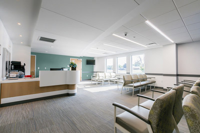 Blues and greens create a soothing sanctuary, perfect for healthcare and hospitality environments.