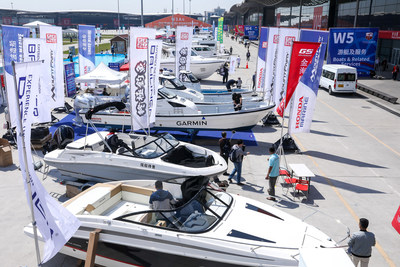 Boats displayed on sites