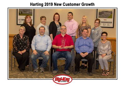 Digi-Key Team with the HARTING 2019 New Customer Growth Award