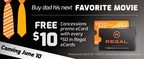 Give Dad a tie to Regal with Father's Day BOGO offer