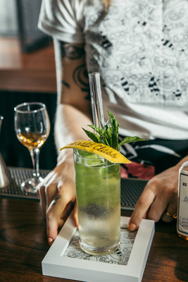 Award-winning FLEX YO HUSTLE cocktail, created by 2019 U.S. Bartender of the Year Katie Renshaw. (Photo Credit: Shannon Sturgis)