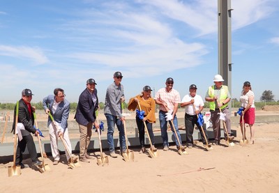 Greenbrier Holdings announced construction of 20,000 sq. ft. cannabis manufacturing facility in Parlier, California, to centralize production and distribution for efficient delivery within the state. Pictured from left to right: Jose Ramirez, City of Livingston; Chris Drake, Greenbrier Holdings; Marc Garcia – Greenbrier Holdings; Jeff Tuel, Greenbrier Holdings; Alma Beltran, Parlier Mayor; Dan Hedden, Greenbrier Holdings; Trinidad Pimentel, Parlier Mayor Pro tem; John Peterson, Greenbrier Holdings; Sonia Hall, City of Parlier