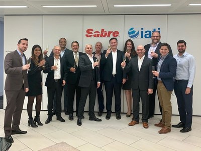 Executives with Sabre and IATI, Turkey's leading online travel company and travel services integrator, celebrated a new technology and distribution services agreement following a signing ceremony. Among those pictured are Sean McDonald of Sabre and IATI's Levent Aydin, chairman; Bulent Aydin, CEO; Burak Akpinar, CCO; and Daghan Alpman, CFO.