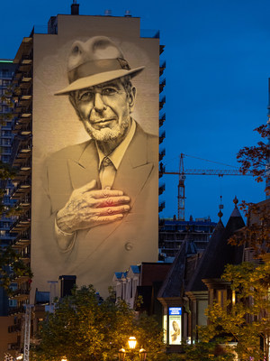 Photo taken of the lighting tests, Credit: Olivier Bousquet
Photos of the official mural lighting will be made available on June 12th, 11 PM on this link: https://photos.app.goo.gl/GGScLq5eTPCYWG1v5 (CNW Group/Ville de Montréal - Arrondissement de Ville-Marie)