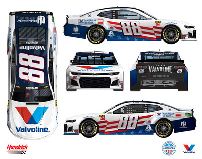 NEW NASCAR 2019 ALEX BOWMAN  #88 PATRIOTIC VALVOLINE OIL 1/24 CAR 