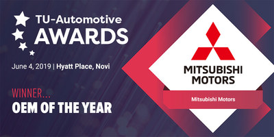 Mitsubishi Motors recognized as 2019 OEM of the Year at the TU-Automotive Awards for Mitsubishi Road Assist+ app.