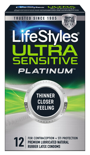 LifeStyles® Condoms Announces Thinnest Latex Condom, Ultra-Sensitive Platinum